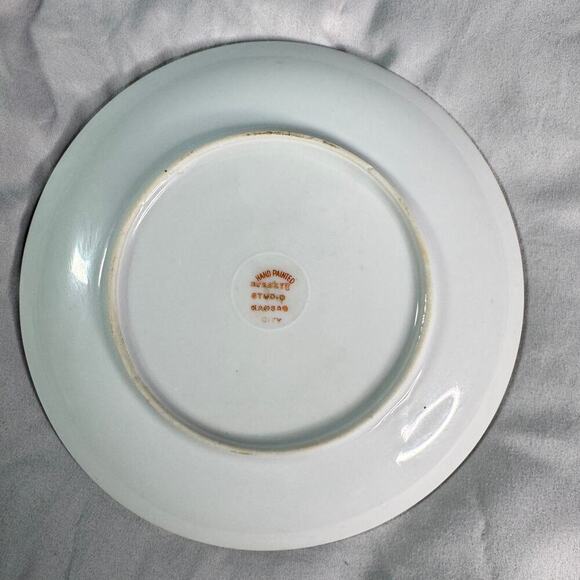 Lot of 2 Vintage Hand Painted Welsbach Studio Kansas City Floral Plates 6.5" - Picture 10 of 12